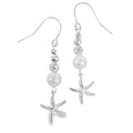 Pearl and Starfish Drop Earrings - Reeves & Reeves