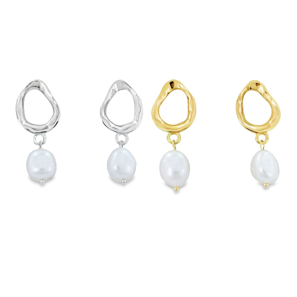 Pearl and Sterling Silver Ringlet Earrings - Reeves & Reeves