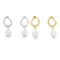 Pearl and Sterling Silver Ringlet Earrings - Reeves & Reeves