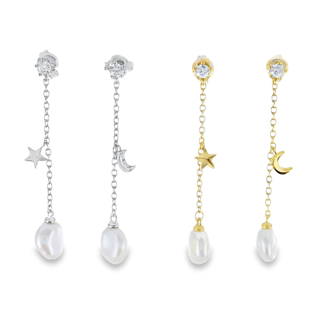 Pearl Celeste Drop Earrings - Reeves & Reeves