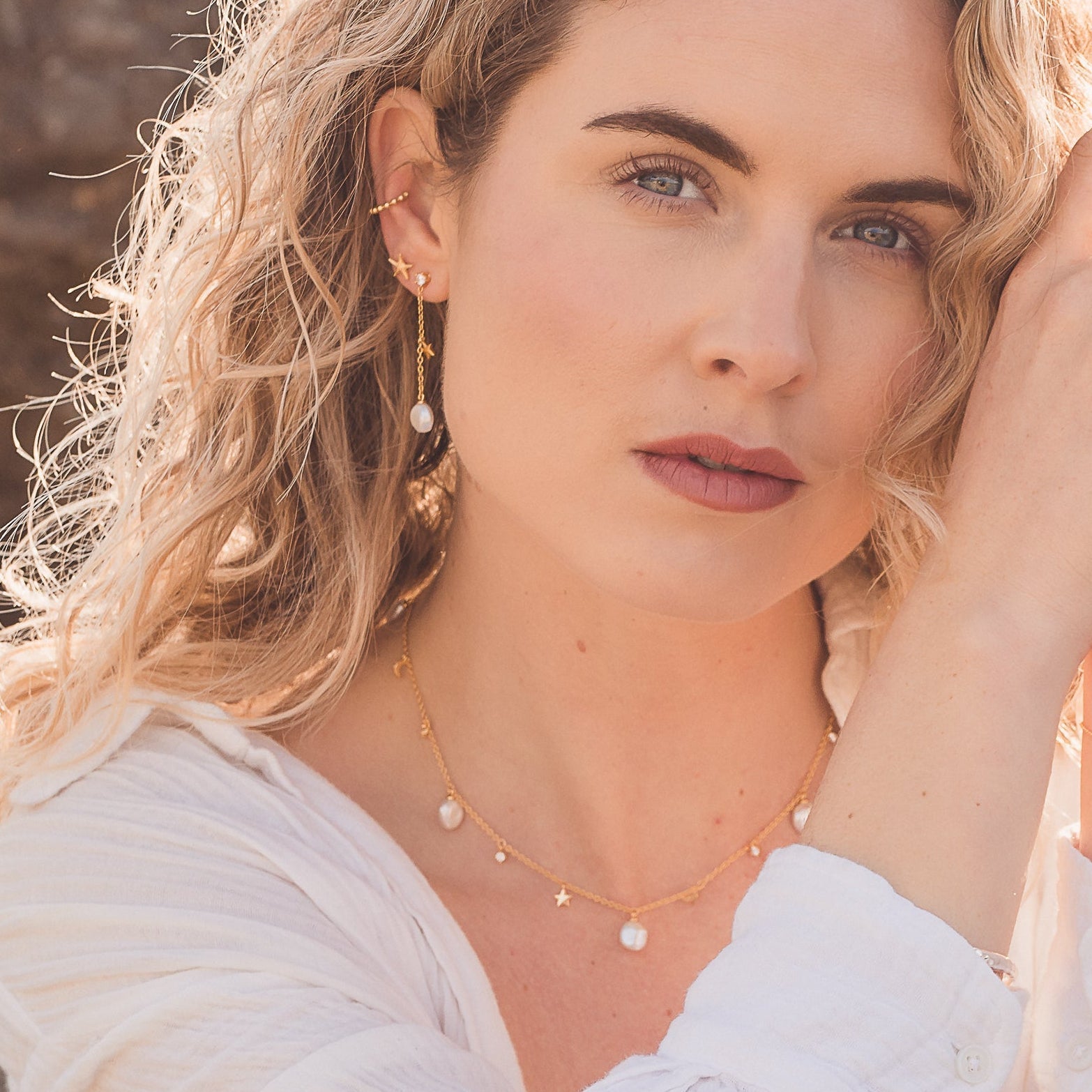 Pearl Celeste Drop Earrings - Reeves & Reeves