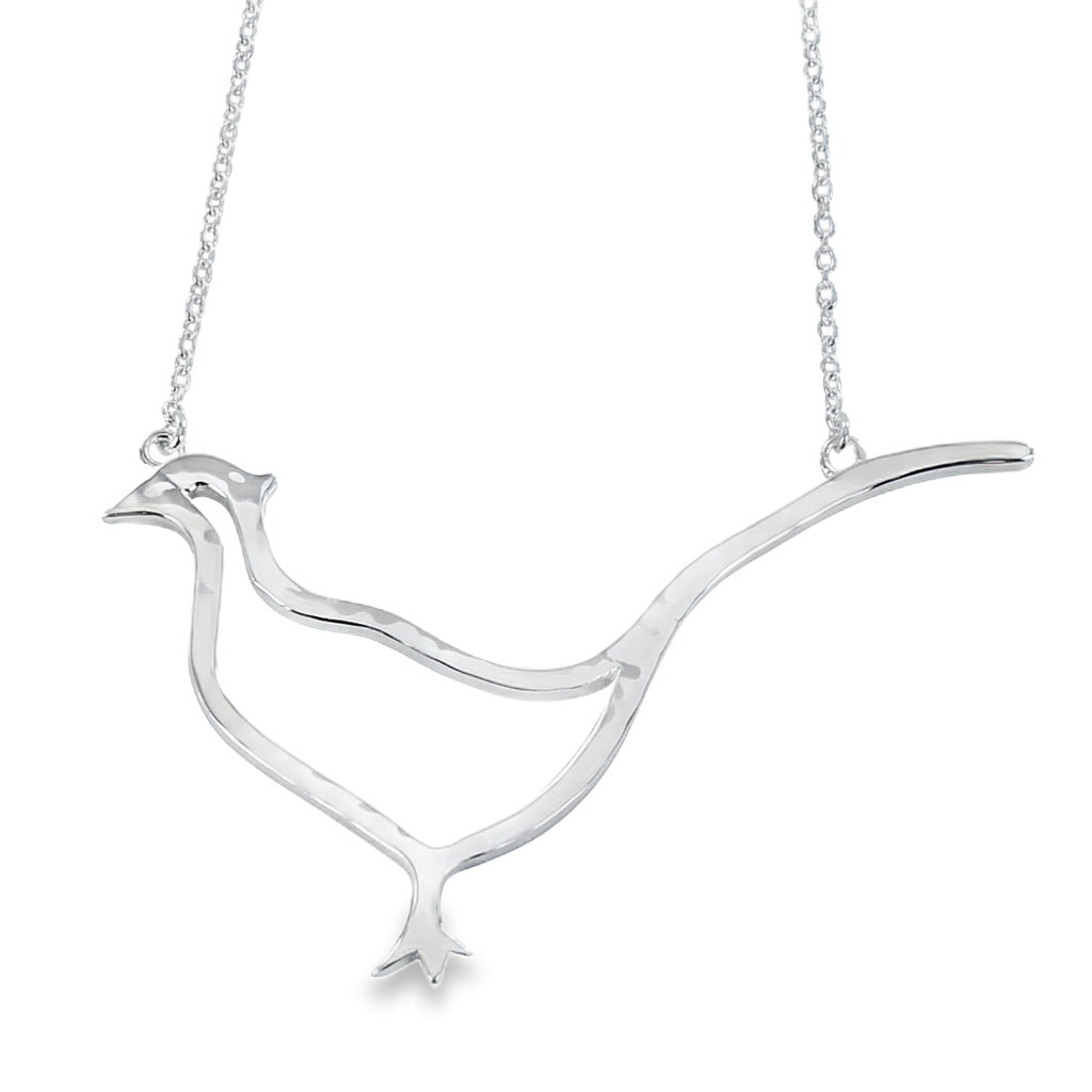 Pheasant Silhouette Sterling Silver Necklace - Reeves & Reeves