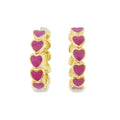 Pink and Gold Heart Hoops - Reeves & Reeves