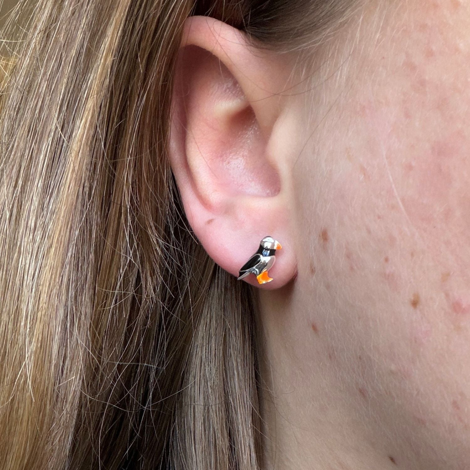 Puffin Stud Earrings - Reeves & Reeves