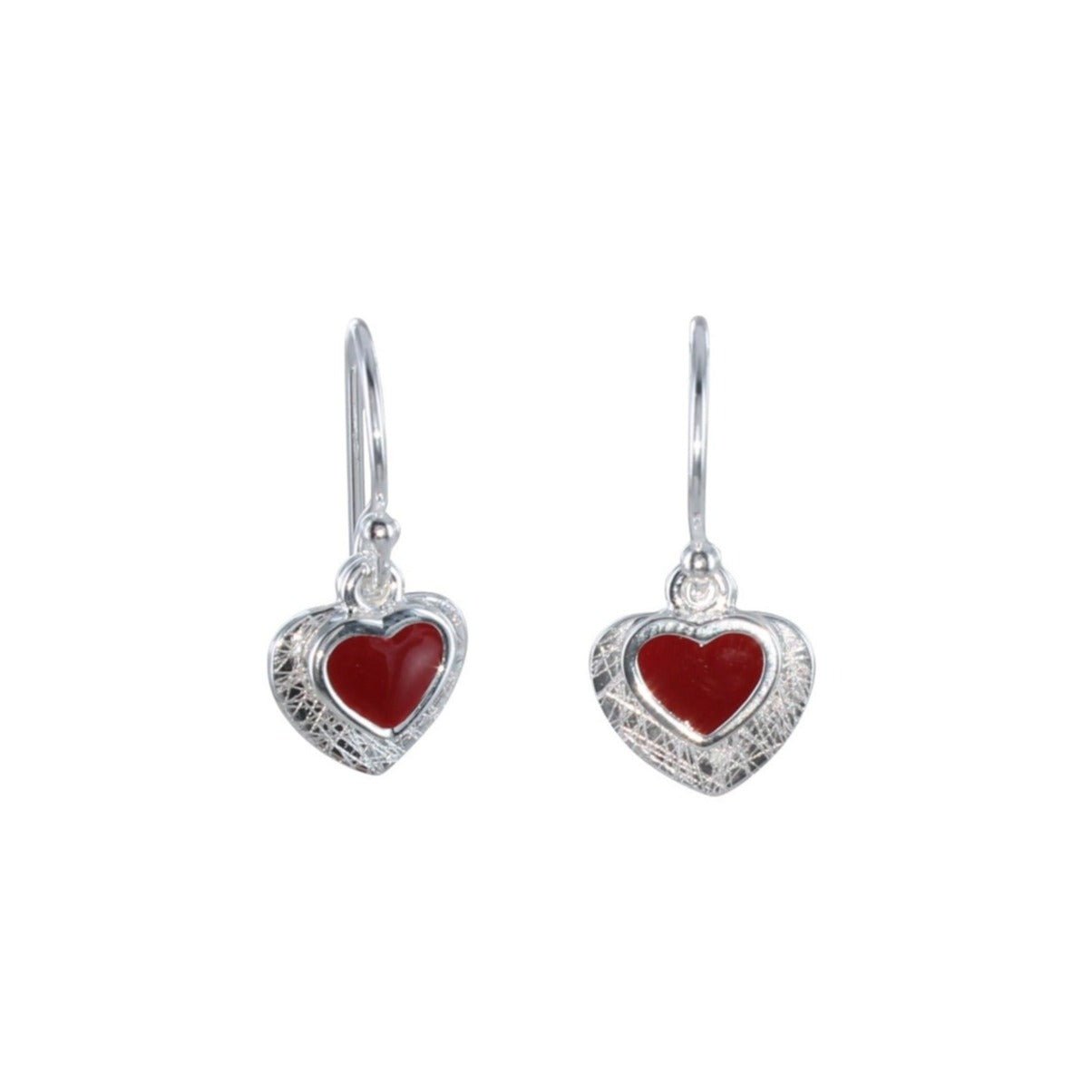 Red Love Heart Earrings | Sterling Silver – Reeves & Reeves