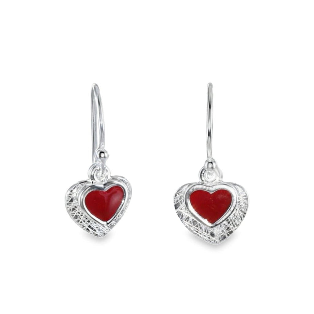 Red Love Heart Earrings - Reeves & Reeves