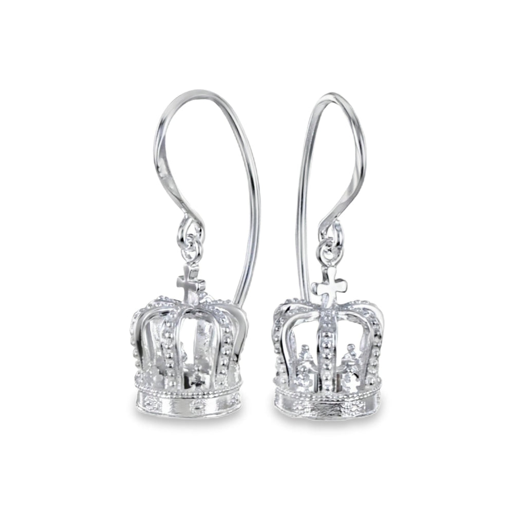 Regal Crown Drop Earrings - Reeves & Reeves