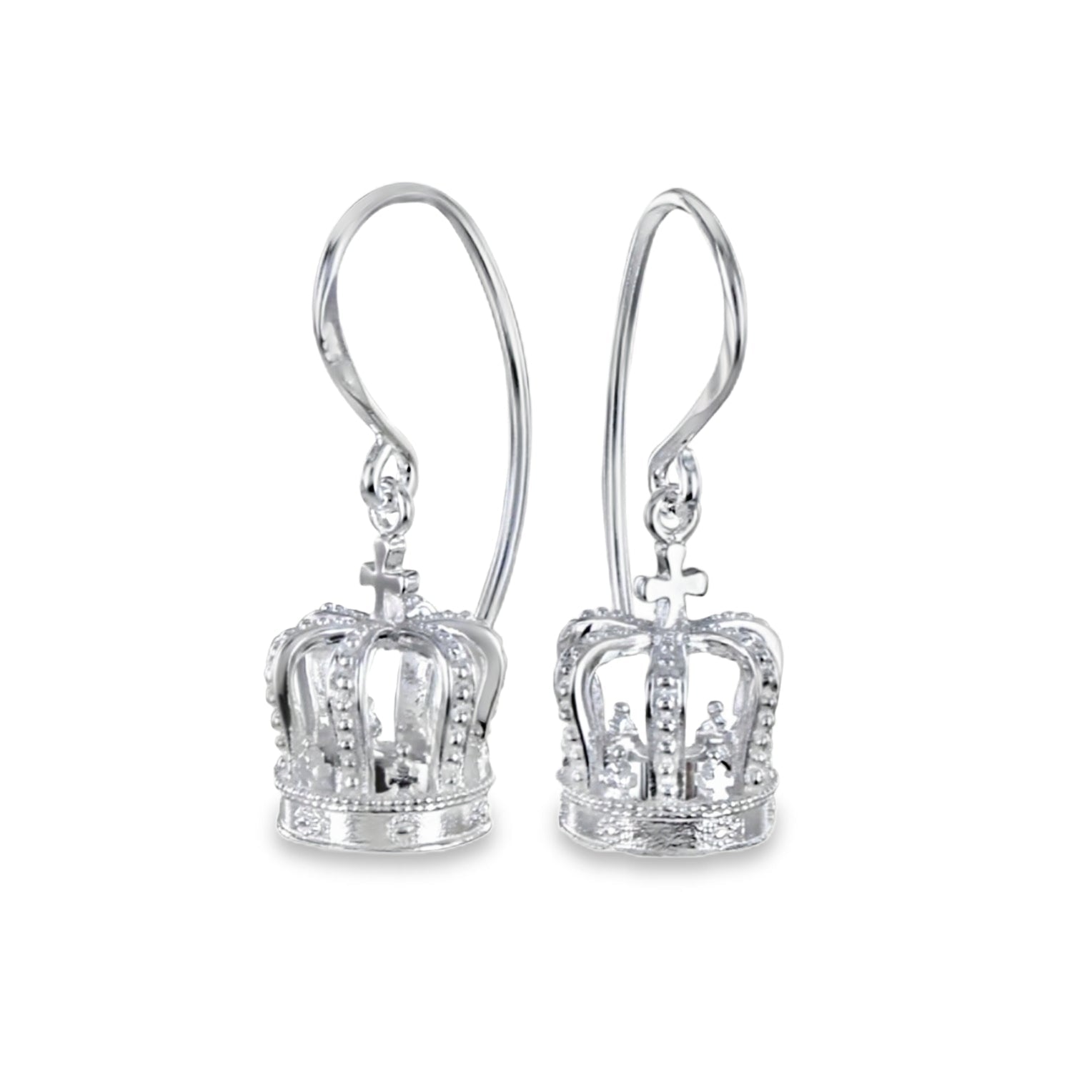 Regal Crown Drop Earrings - Reeves & Reeves
