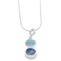 Rough Duo Stone Drop Necklace in Sterling Silver - Reeves & Reeves