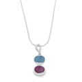 Ruby and Aqua Rough Stone Pendant - Reeves & Reeves