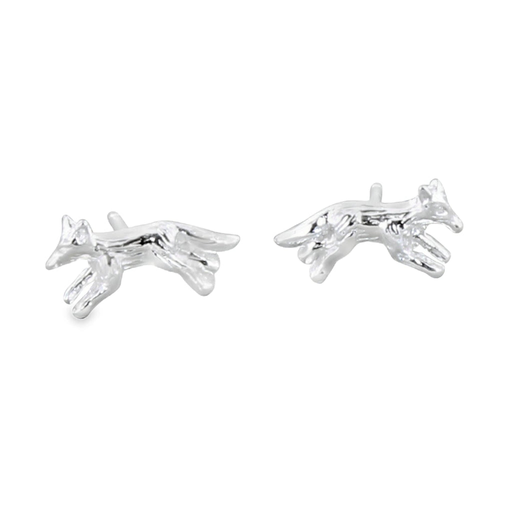 Running Fox Sterling Silver Stud Earrings - Reeves & Reeves