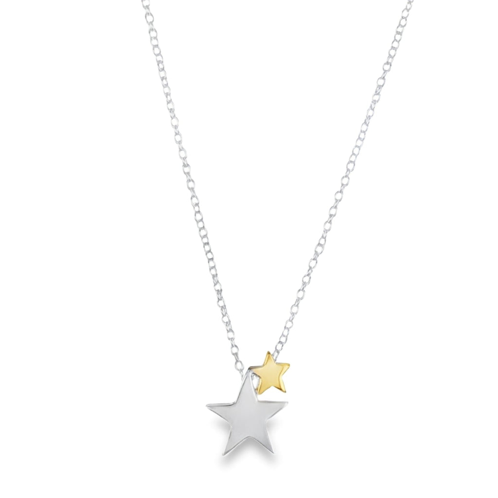 Seeing Stars Sterling Silver and Gold Plated Necklace - Reeves & Reeves