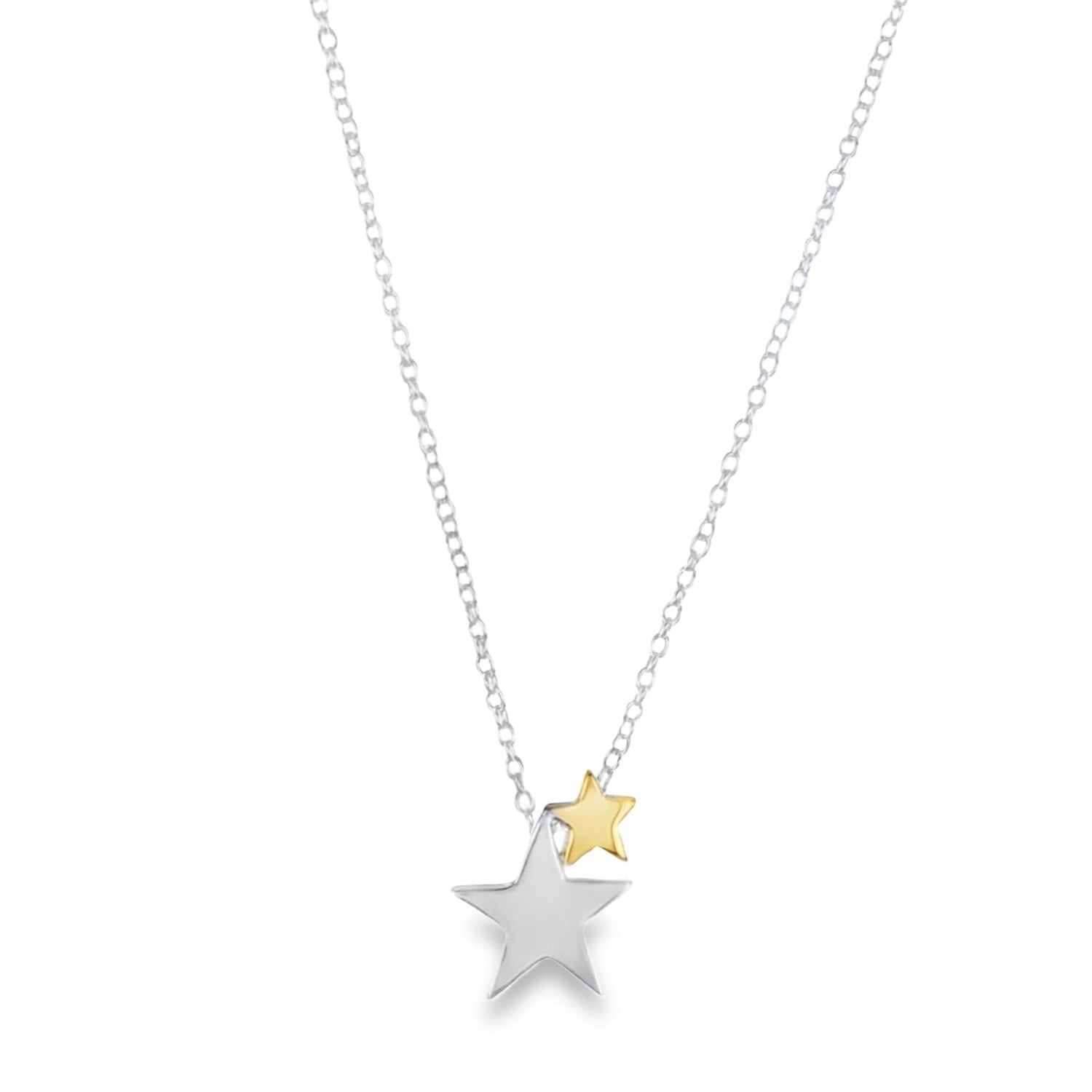Seeing Stars Sterling Silver and Gold Plated Necklace - Reeves & Reeves