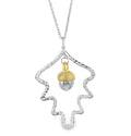 Silver Oak Leaf and Acorn Necklace - Reeves & Reeves