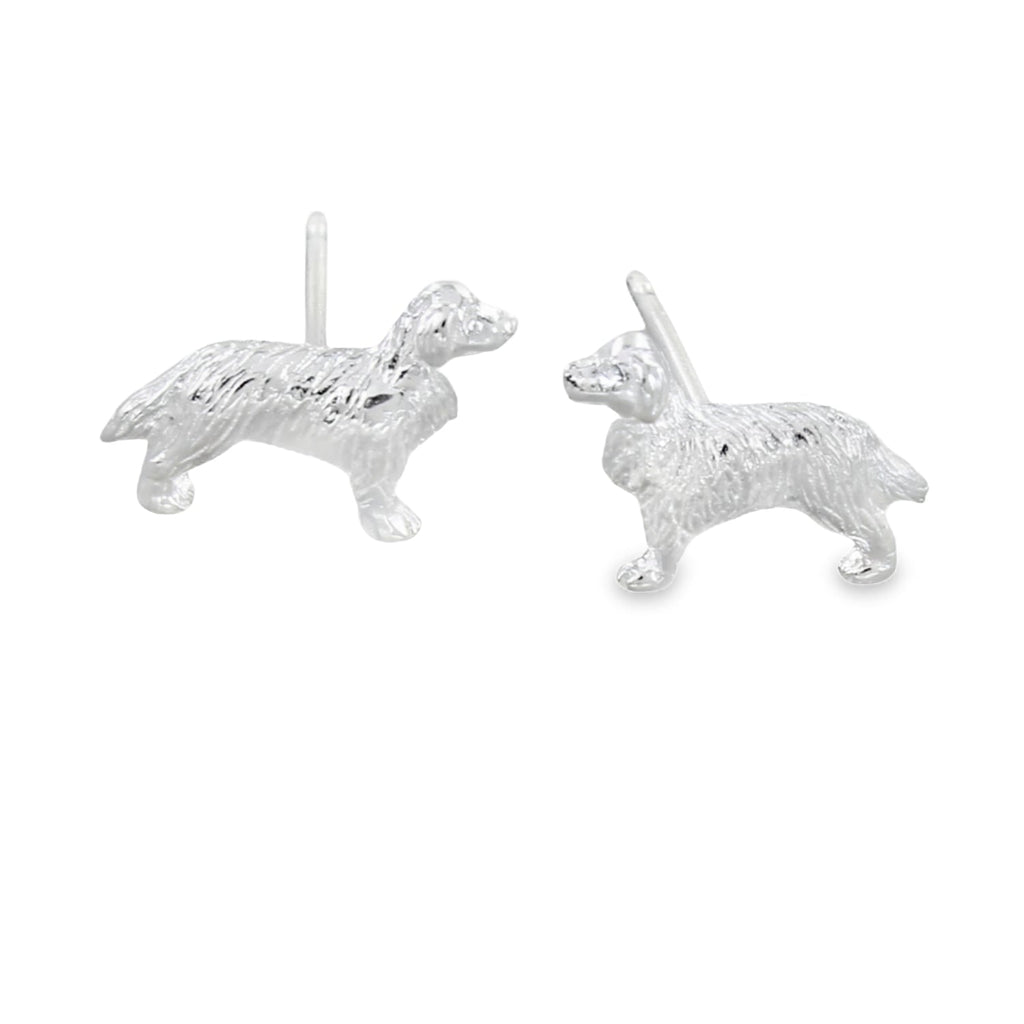 Silver Retriever Stud Earrings - Reeves & Reeves