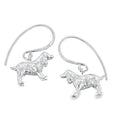 Silver Spaniel Drop Earrings - Reeves & Reeves