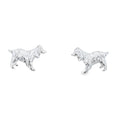 Silver Spaniel Stud Earrings - Reeves & Reeves