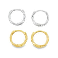 Small Twist Huggie Hoop Earrings - Reeves & Reeves