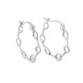 Snaffle Sterling Silver Hoop Earrings - Reeves & Reeves