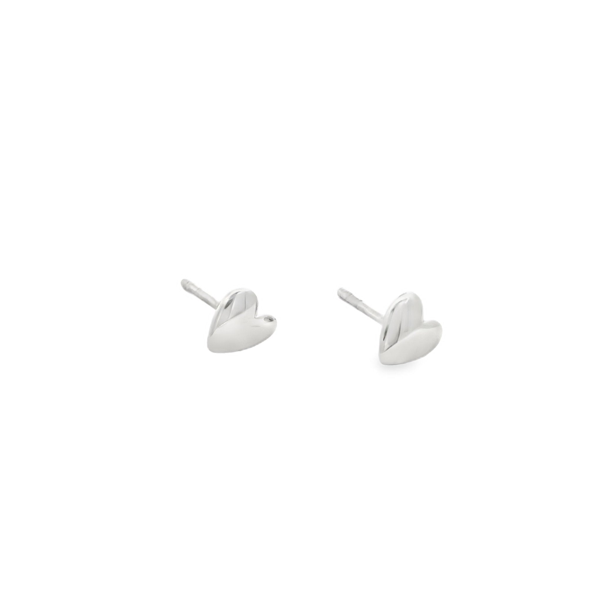 Solid Gold Heart Studs - Reeves & Reeves