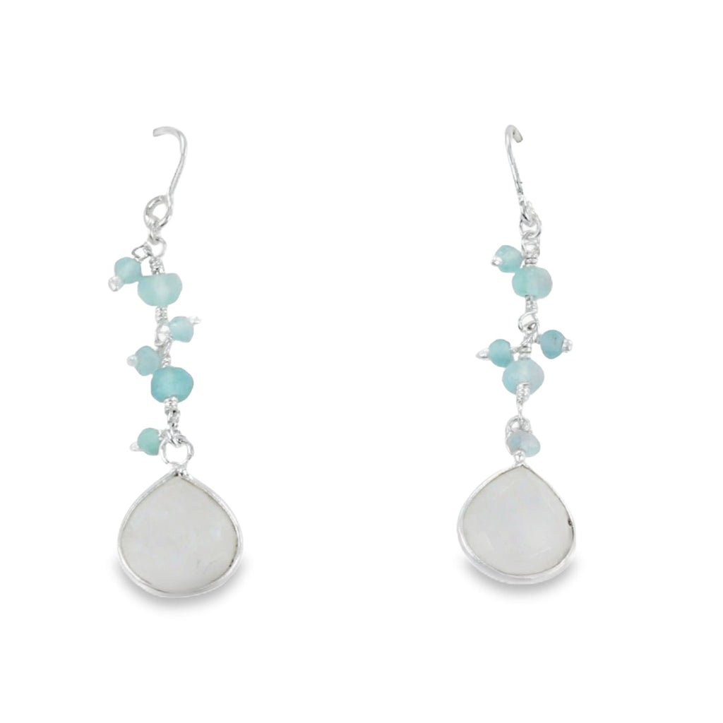 Sophie Aqua Stone Drop Earrings - Reeves & Reeves