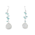 Sophie Aqua Stone Drop Earrings - Reeves & Reeves