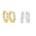 Sparkling Baguette Hoop Earrings - Reeves & Reeves