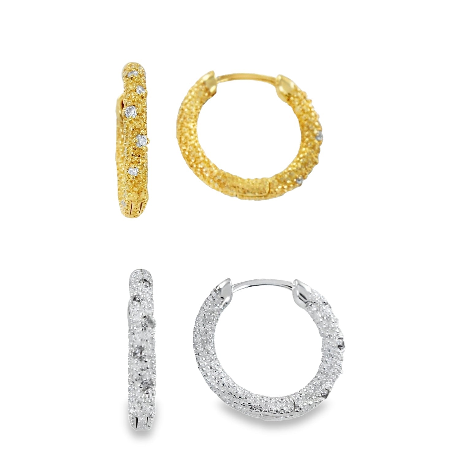 Sparkly Hoop Earrings - Reeves & Reeves