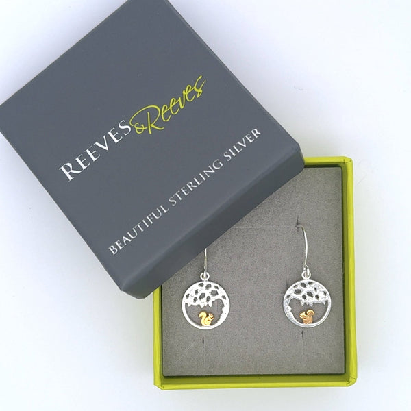 Squirrel Nutkin Drop Earrings - Reeves & Reeves