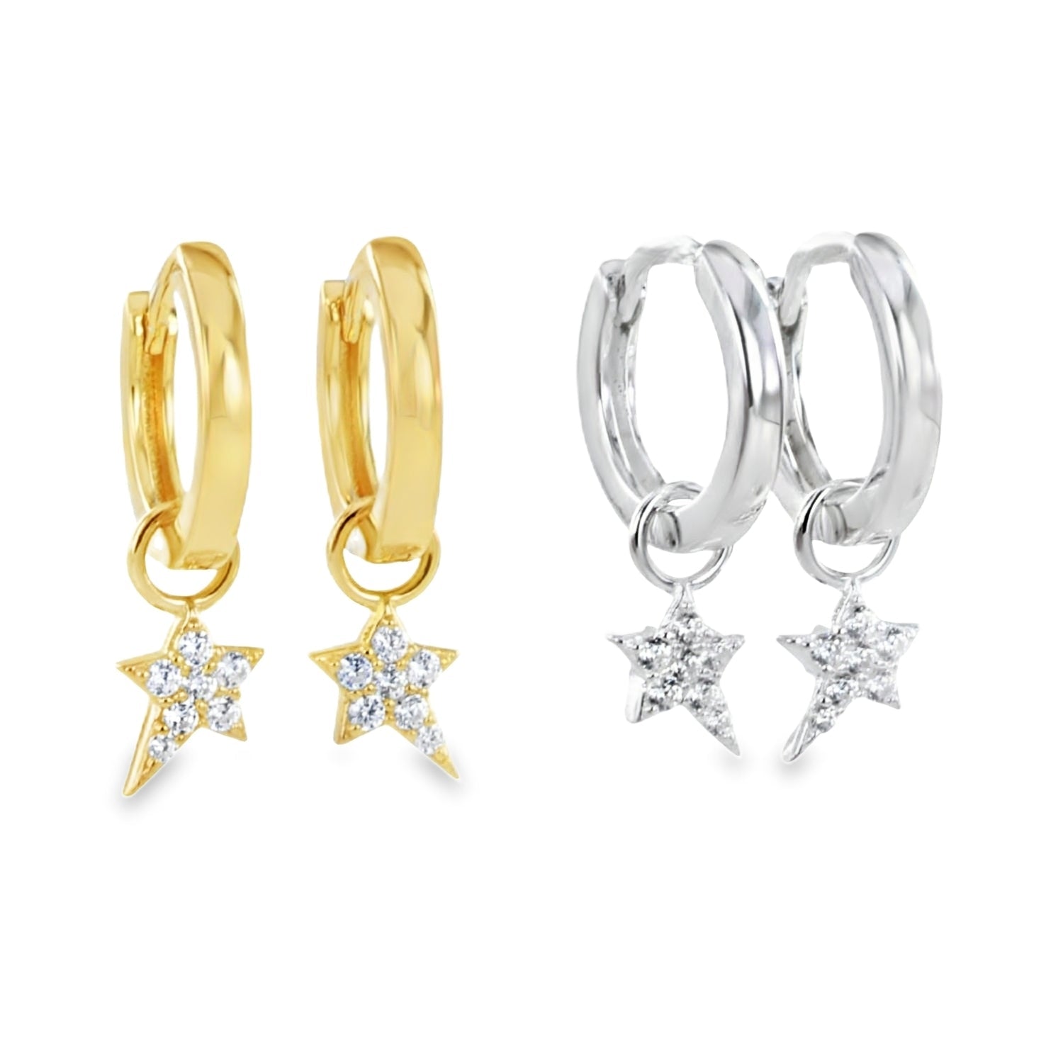 Starry Night Pave Hoop Earrings - Reeves & Reeves