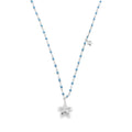 Sterling Silver and Baby Blue Star Enamel Necklace - Reeves & Reeves