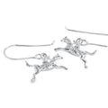 Sterling Silver and Gold Plate Racing Horse Earrings - Reeves & Reeves