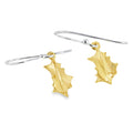 Sterling Silver and Gold Plated Holly Drop Earrings - Reeves & Reeves