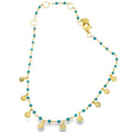 Sterling Silver and Turquoise Enamel Dotty Bracelet - Reeves & Reeves