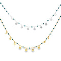 Sterling Silver and Turquoise Enamel Dotty Necklace - Reeves & Reeves