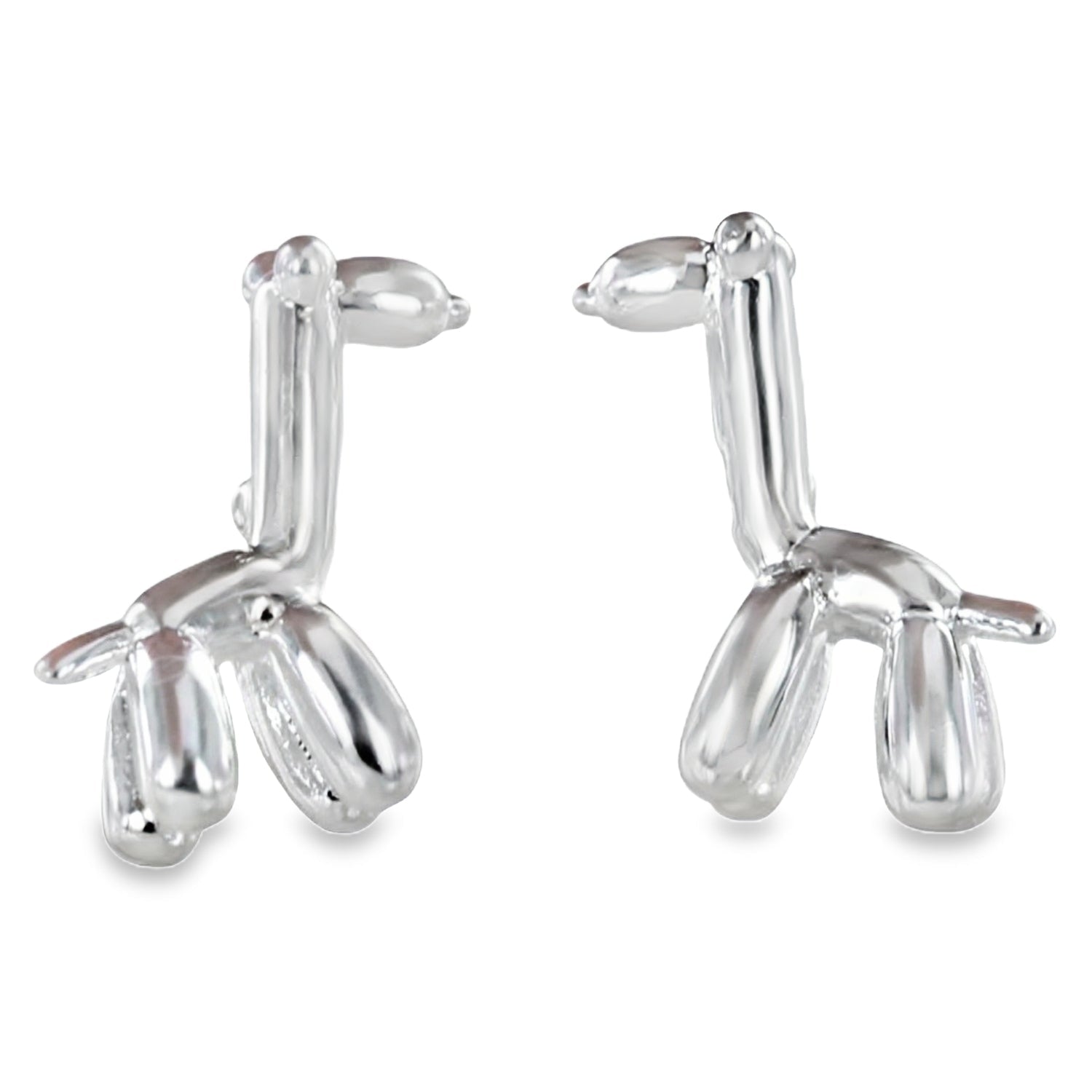 Sterling Silver Balloon Design Giraffe Stud Earrings - Reeves & Reeves