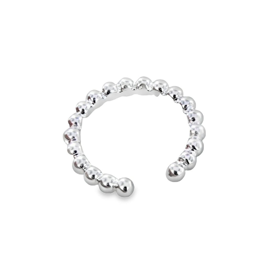 Sterling Silver Beaded Ear Cuff - Reeves & Reeves