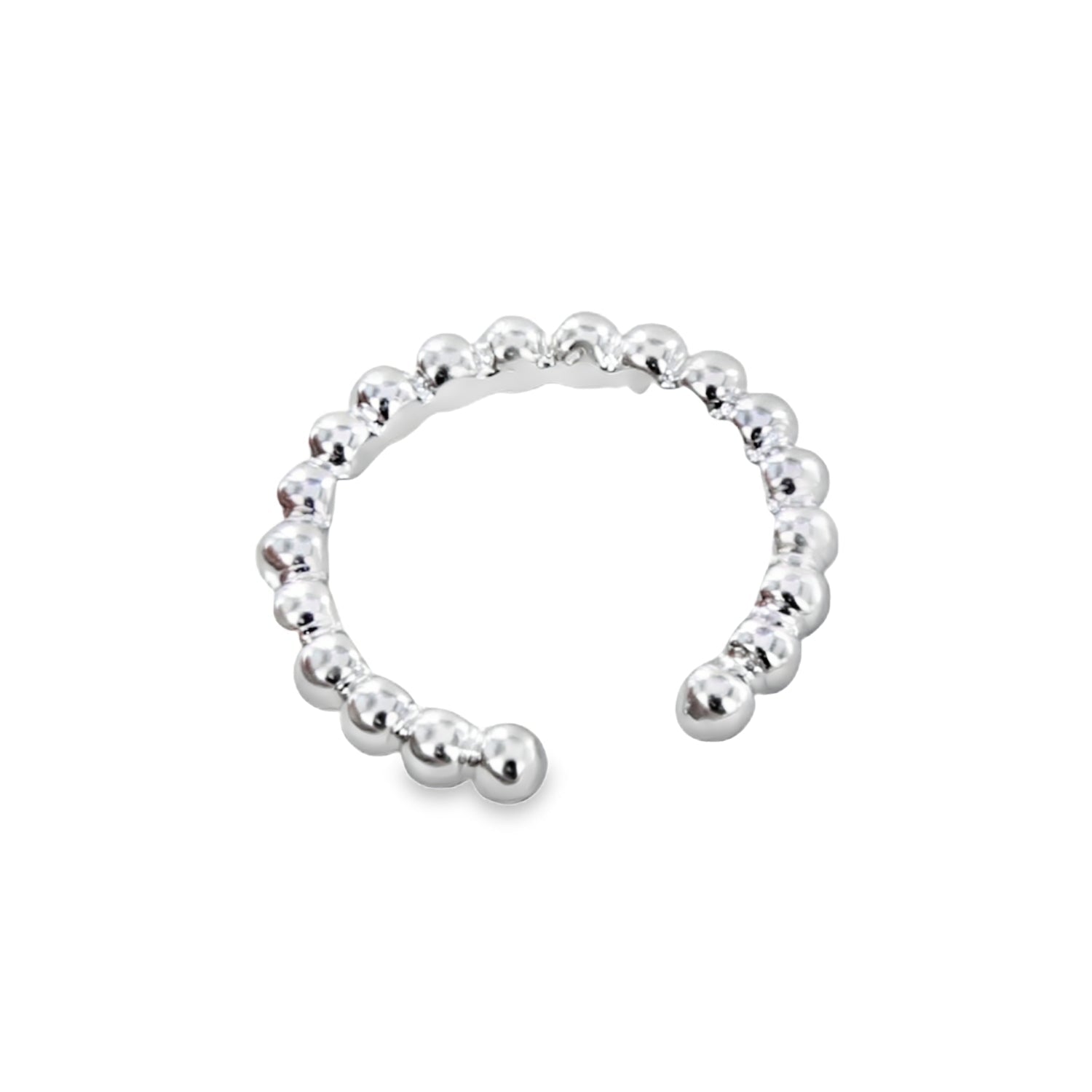 Sterling Silver Beaded Ear Cuff - Reeves & Reeves
