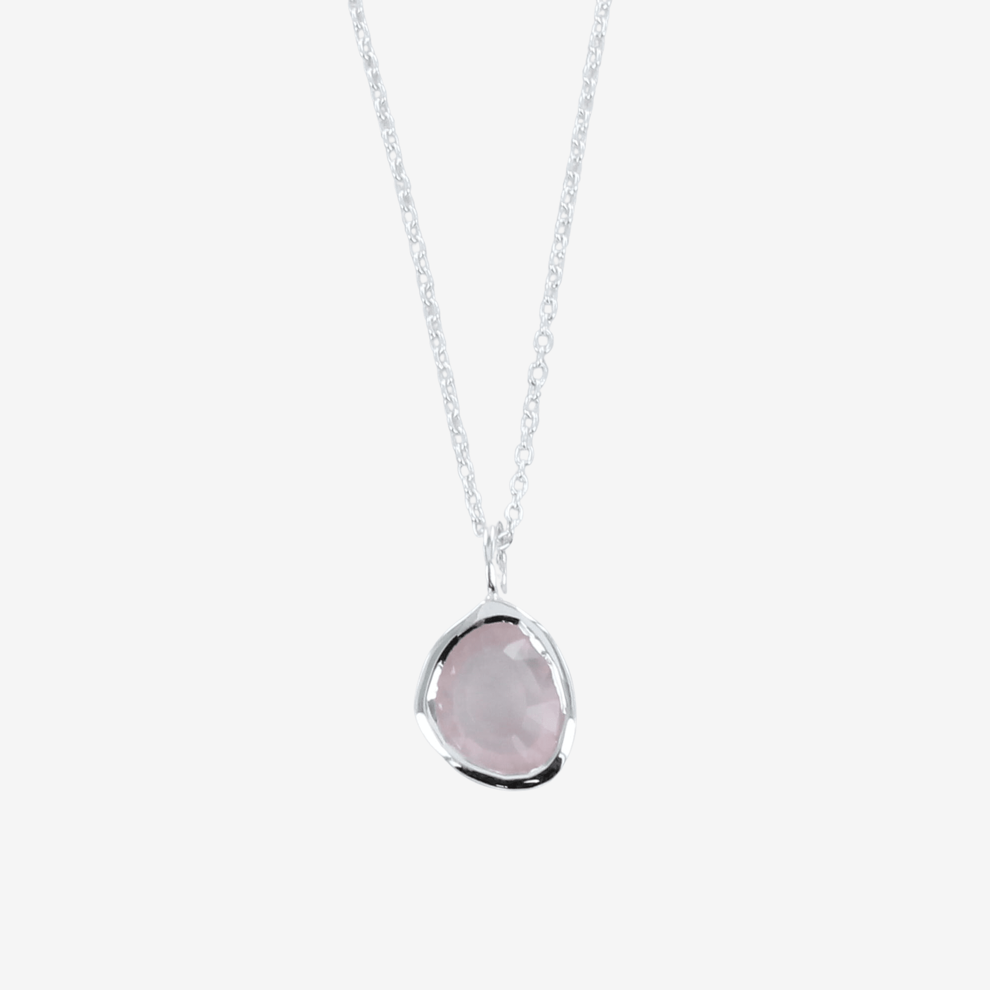 Sterling Silver Birthstone Necklace with Semi - Precious Stone - Reeves & Reeves