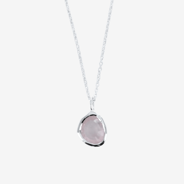 Sterling Silver Birthstone Necklace with Semi - Precious Stone - Reeves & Reeves