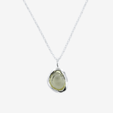 Sterling Silver Birthstone Necklace with Semi - Precious Stone - Reeves & Reeves