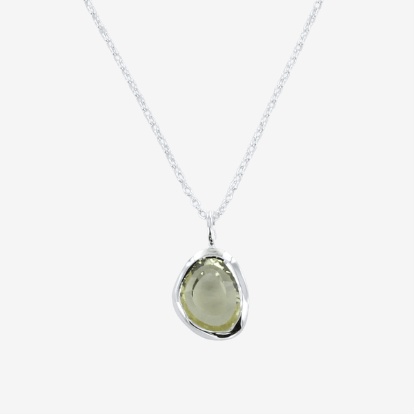 Sterling Silver Birthstone Necklace with Semi - Precious Stone - Reeves & Reeves