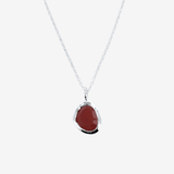 Sterling Silver Birthstone Necklace with Semi - Precious Stone - Reeves & Reeves