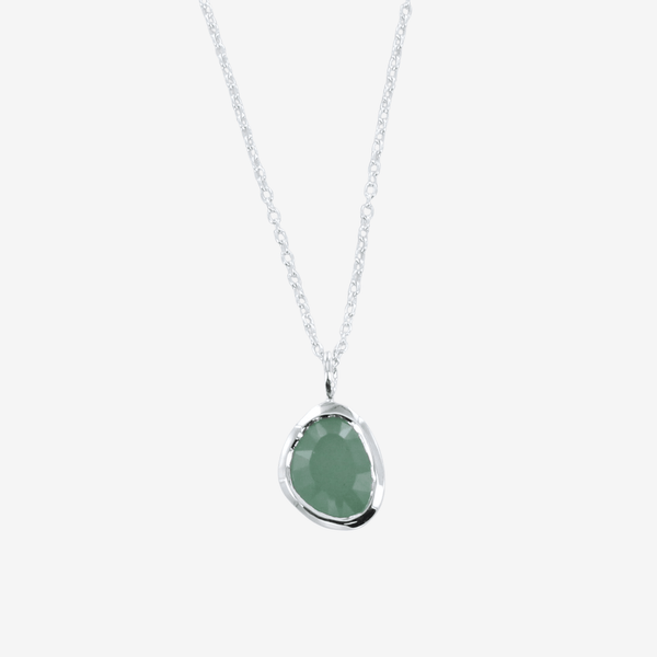 Sterling Silver Birthstone Necklace with Semi - Precious Stone - Reeves & Reeves