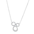 Sterling Silver Blowing Bubbles Pavé Necklace - Reeves & Reeves
