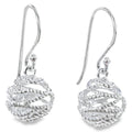 Sterling Silver Bridport Rope Ball Earrings - Reeves & Reeves