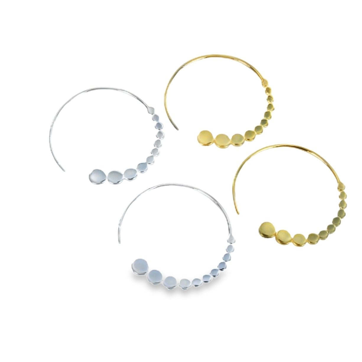 Sterling Silver Bubble Hoop Earrings - Reeves & Reeves
