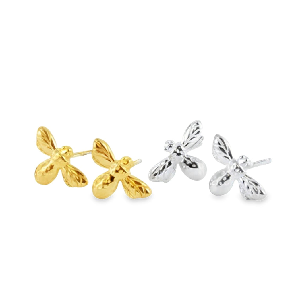 Sterling Silver Bumble Bee Stud - Reeves & Reeves