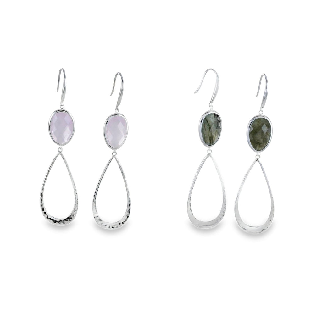 Sterling Silver Candy Stone Drop Earring - Reeves & Reeves