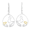 Sterling Silver Chicken and Chick Earrings - Reeves & Reeves